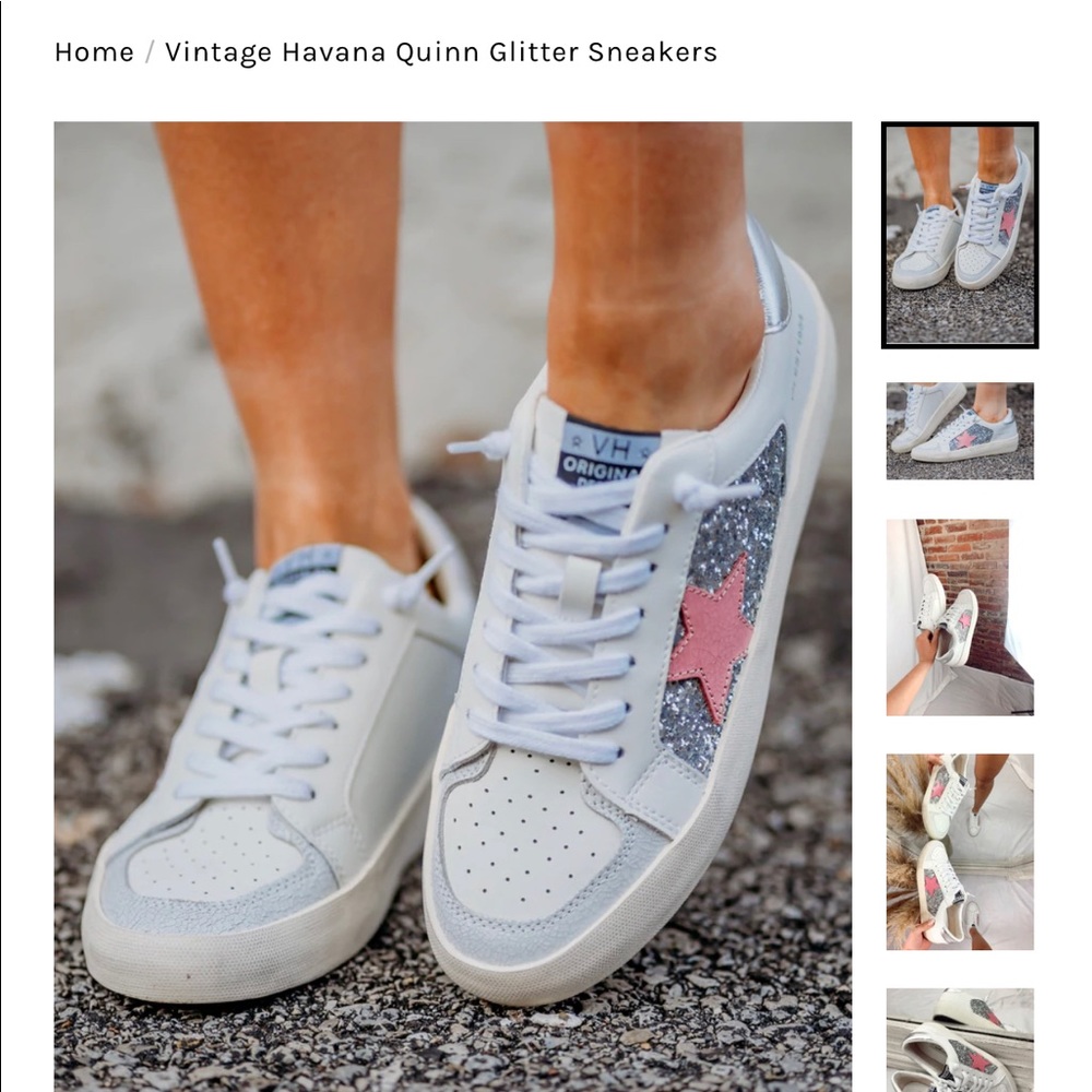 Vintage Havana Quinn Glitter Sneakers